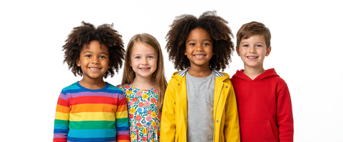 Child happily doing maths activities